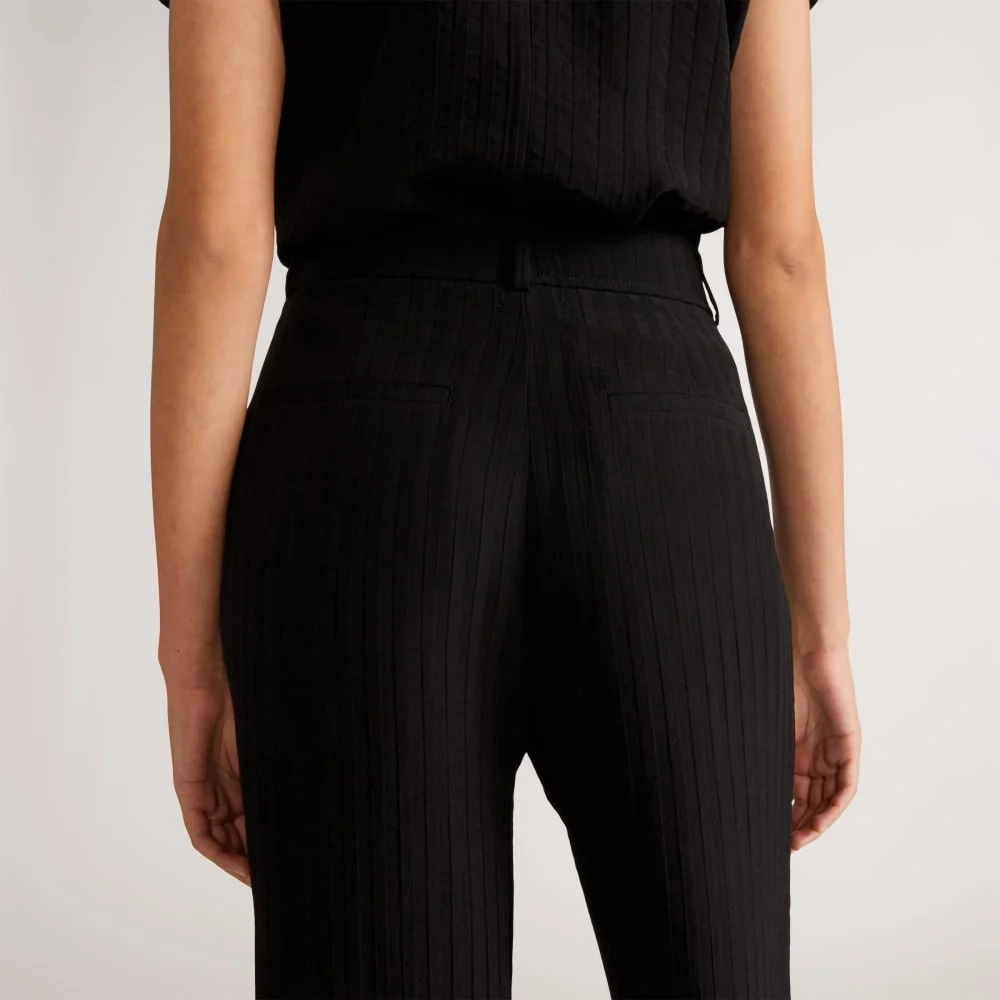 The City Stripe Way-High® Drape Pant | Black (4)