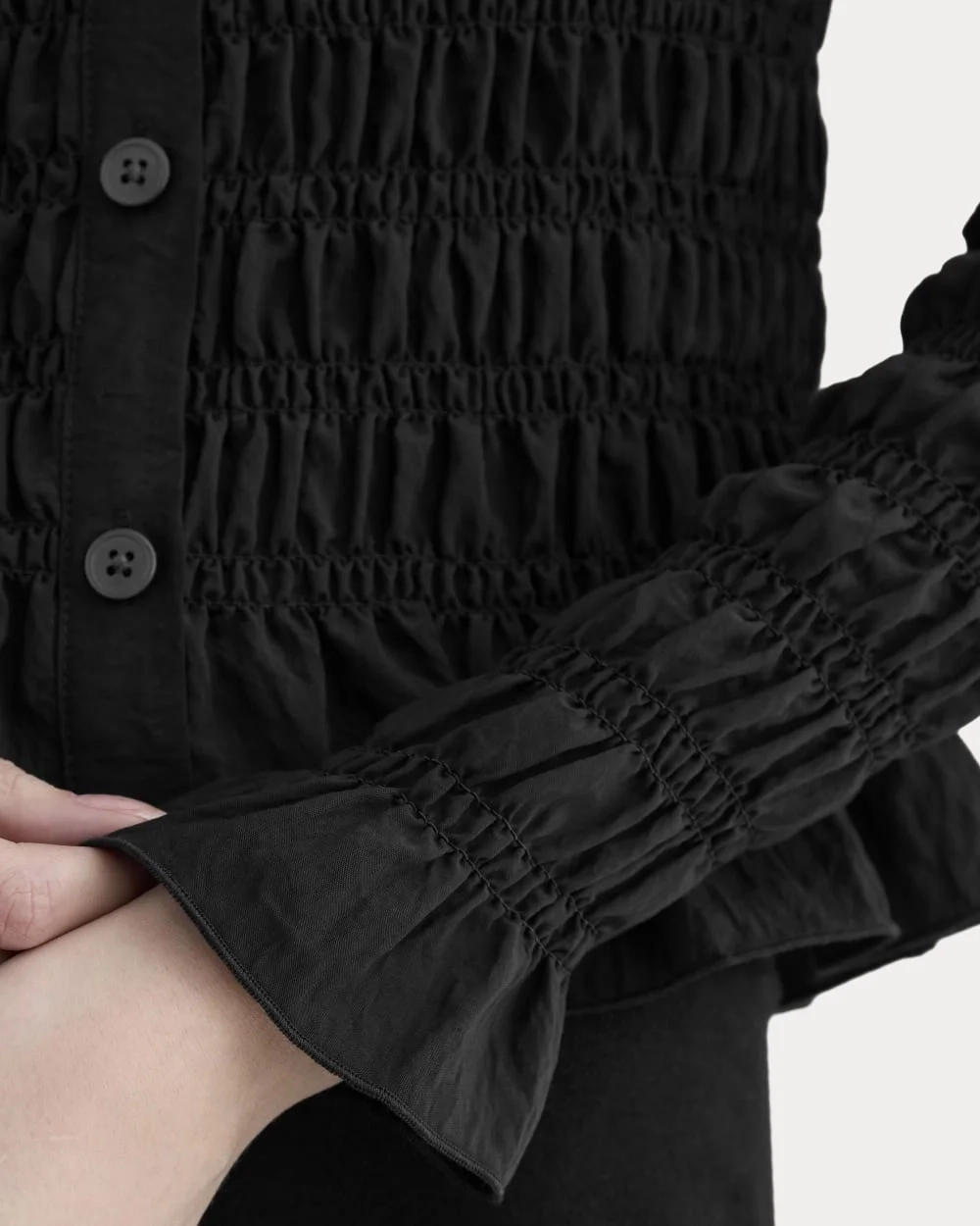 The Smocked Cardigan | Black (5)