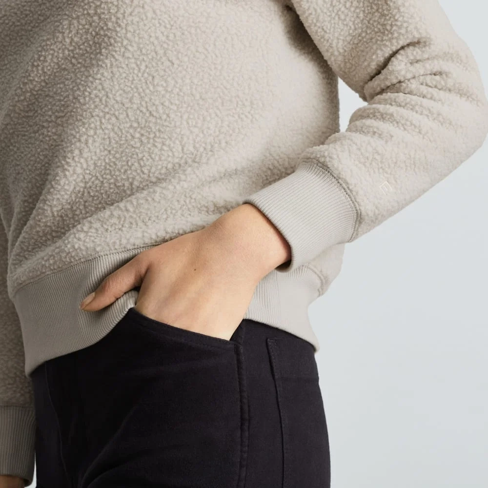 The ReNew Fleece Raglan Sweatshirt | Sandstone (4)