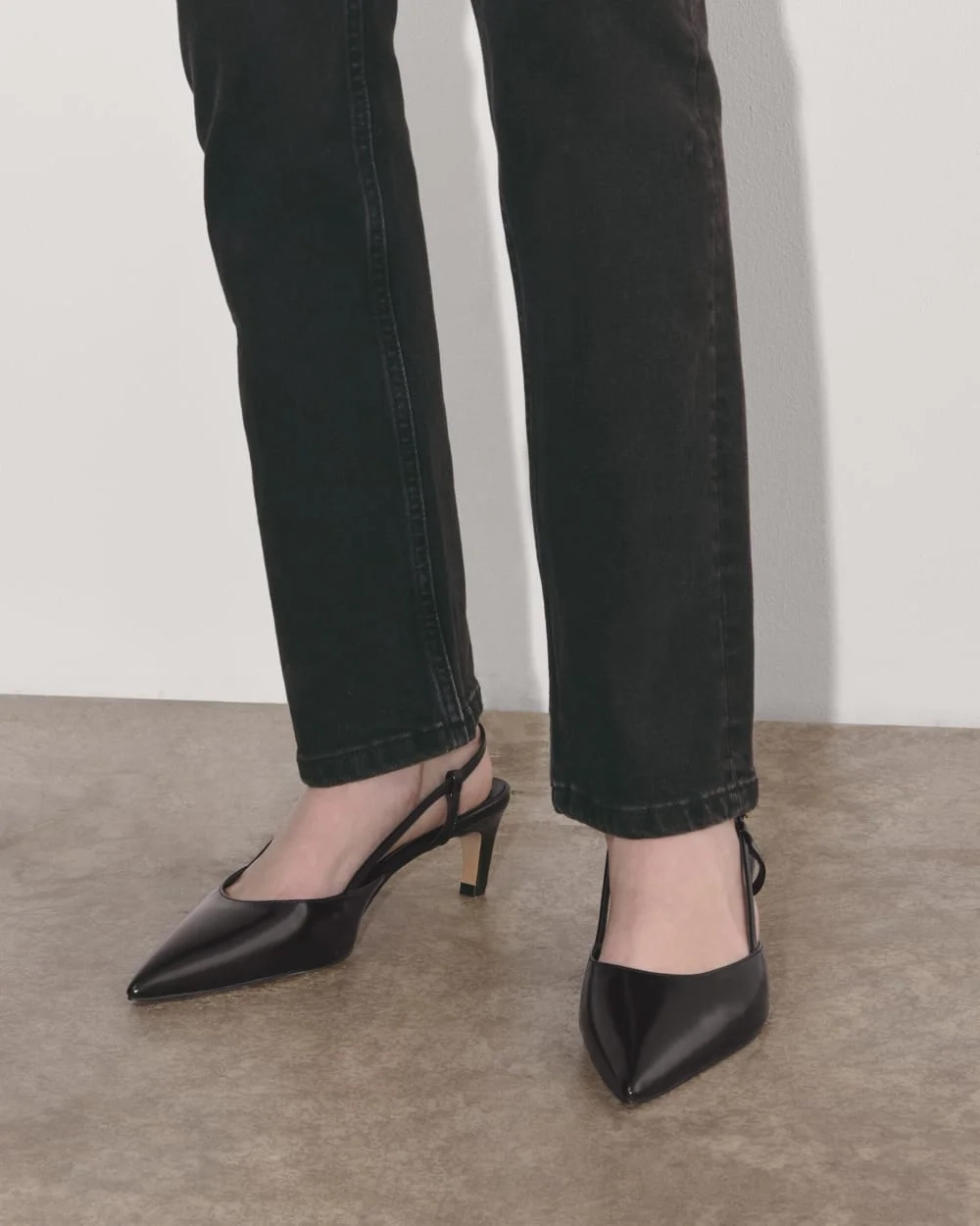 The Studio Slingback Heel | Black (6)
