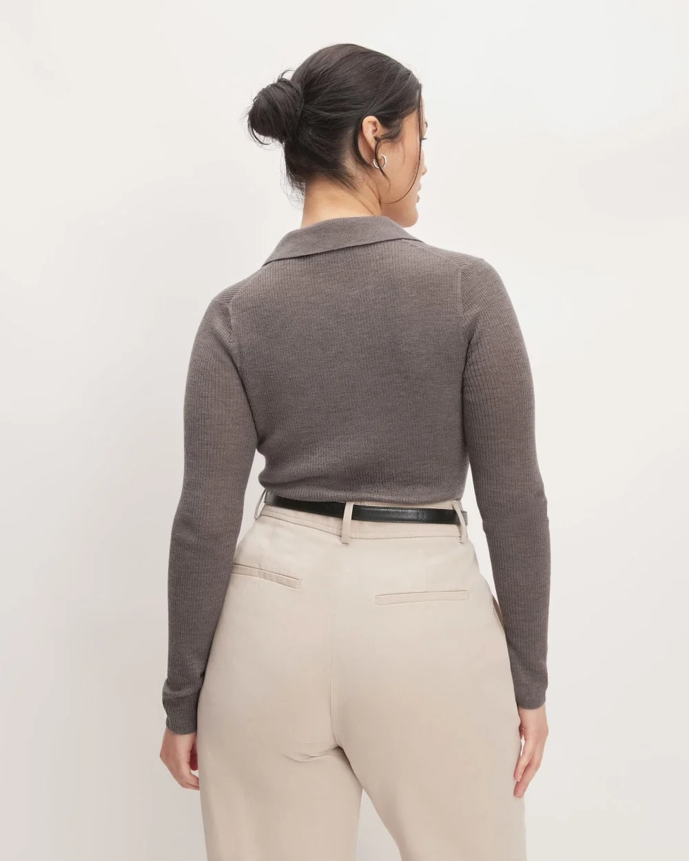The Polo in Ultrasoft Merino | Heather Cocoa (6)