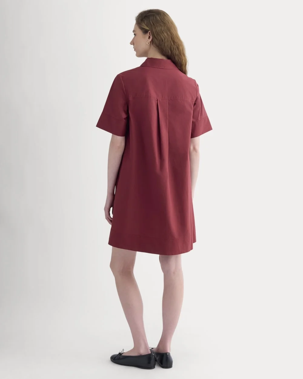 Popover Mini Shirtrdress in Ultrasoft Cotton | Pomegranate (5)