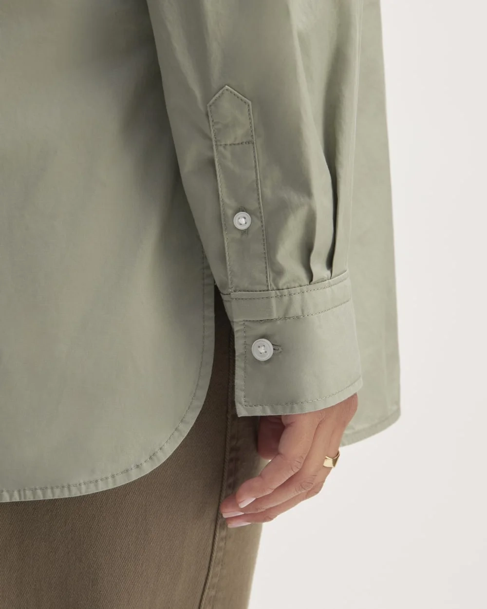 The Supima® Cotton Boyfriend Shirt | Sage Green (4)