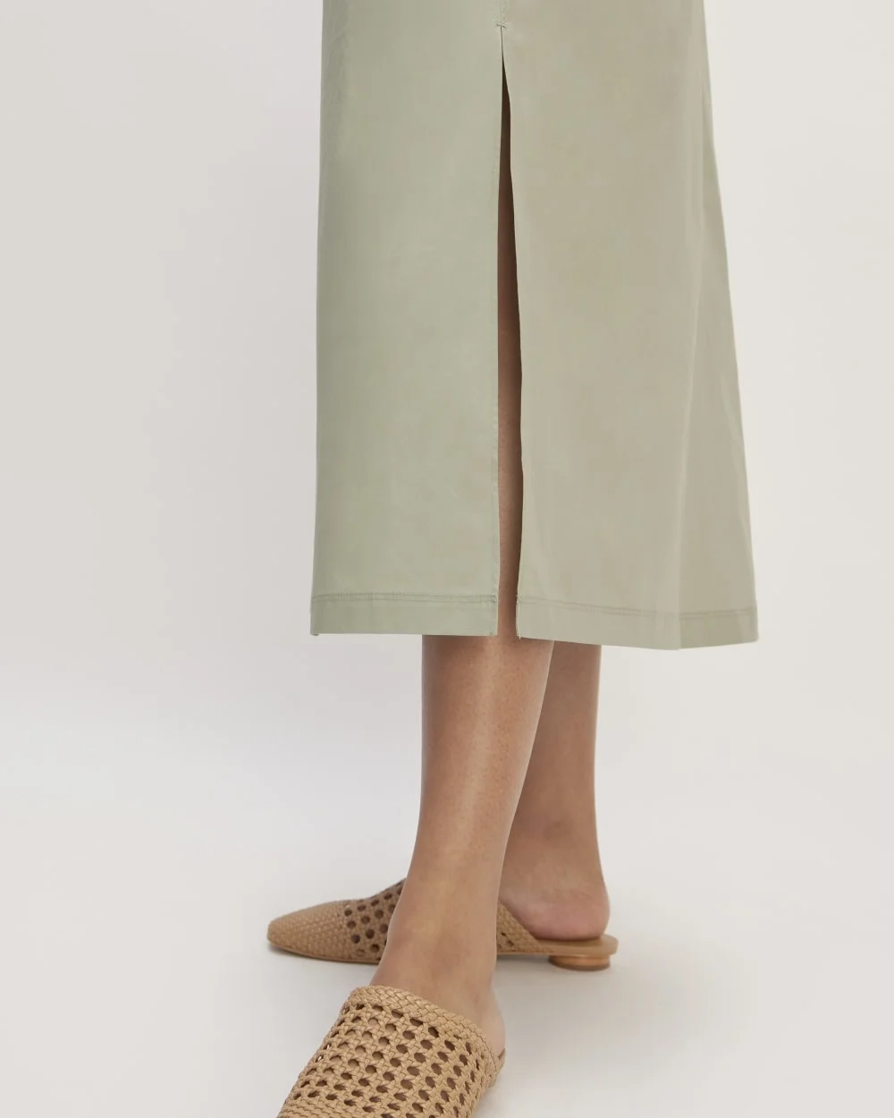 The Supima® High-Neck Riviera Dress | Sage Green (6)