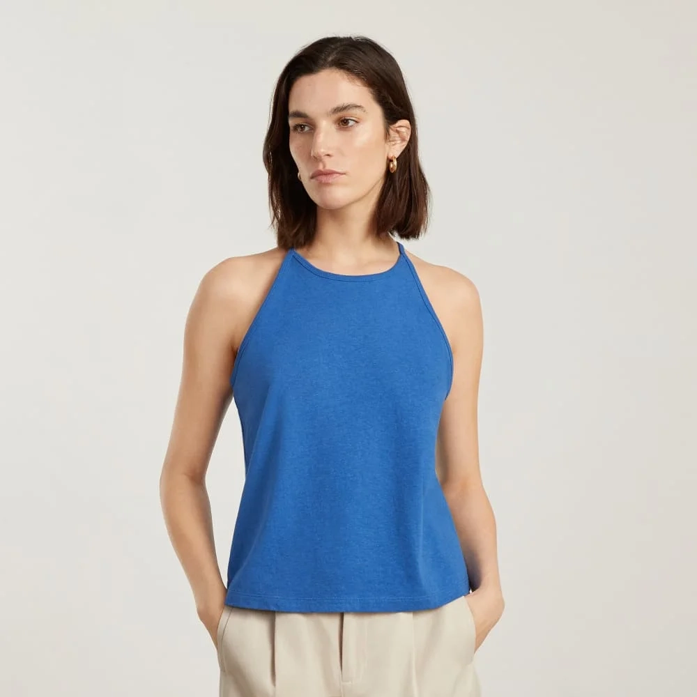 The Hemp Cutaway Tank | Deep Blue (4)