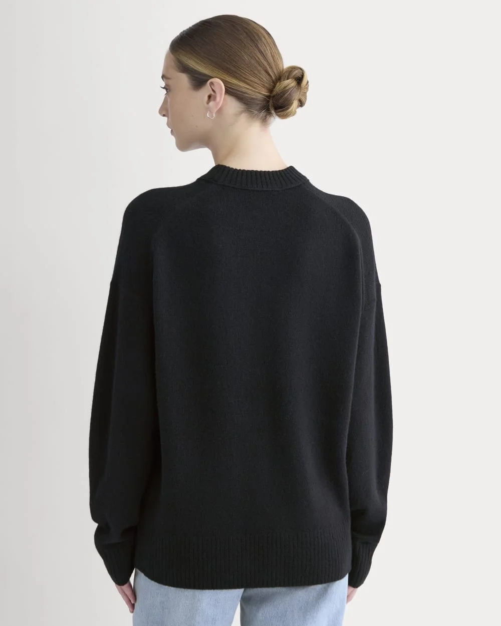 Cashmere Boyfriend Sweater | Black (5)