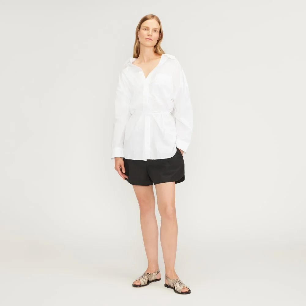 The Poplin Tie Back Shirt | White (7)