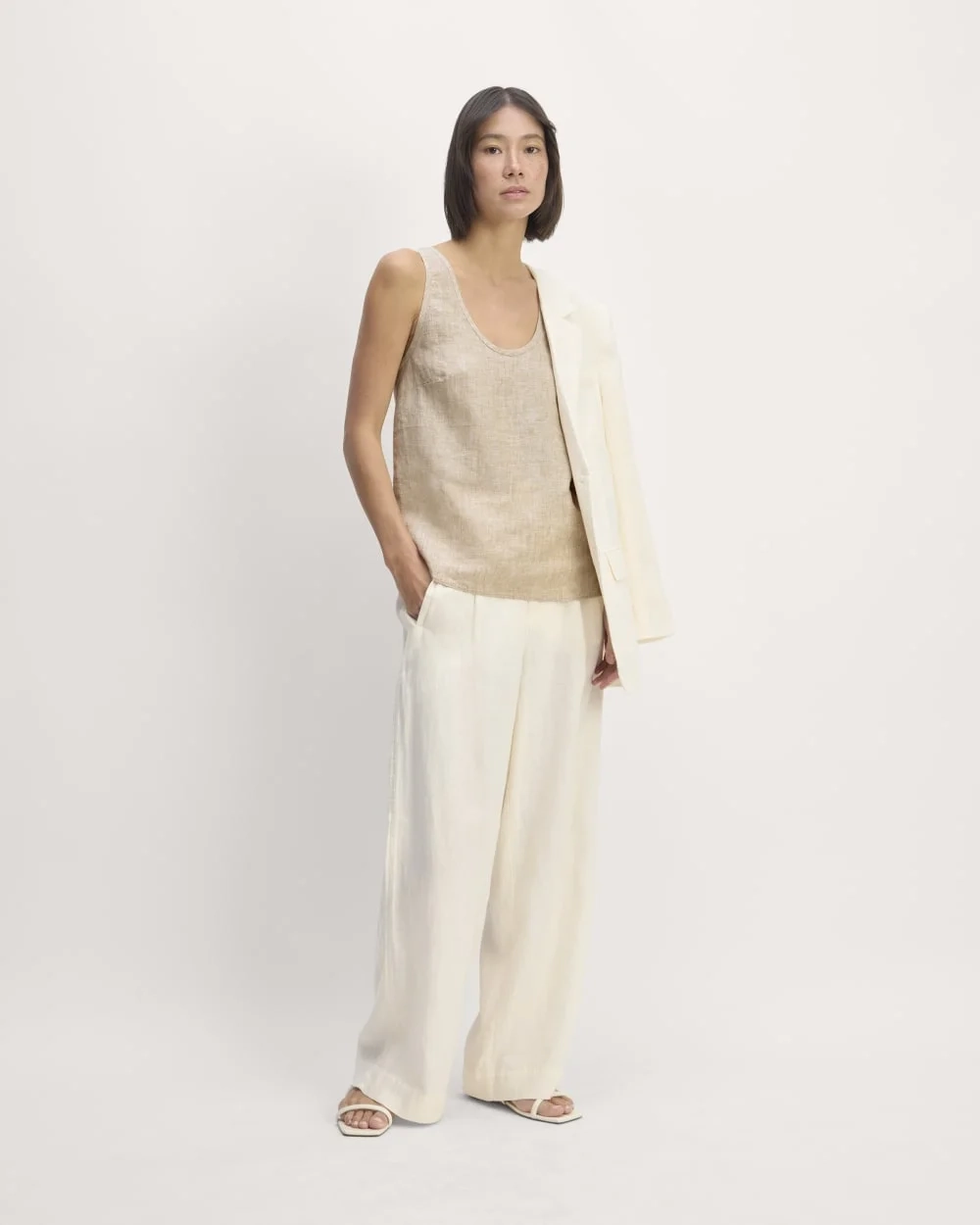 The Scoop Tank in Linen | Cornstalk Chambray (2)
