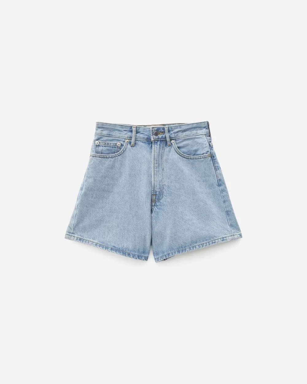 The A-Line Denim Short | Powder Blue (7)