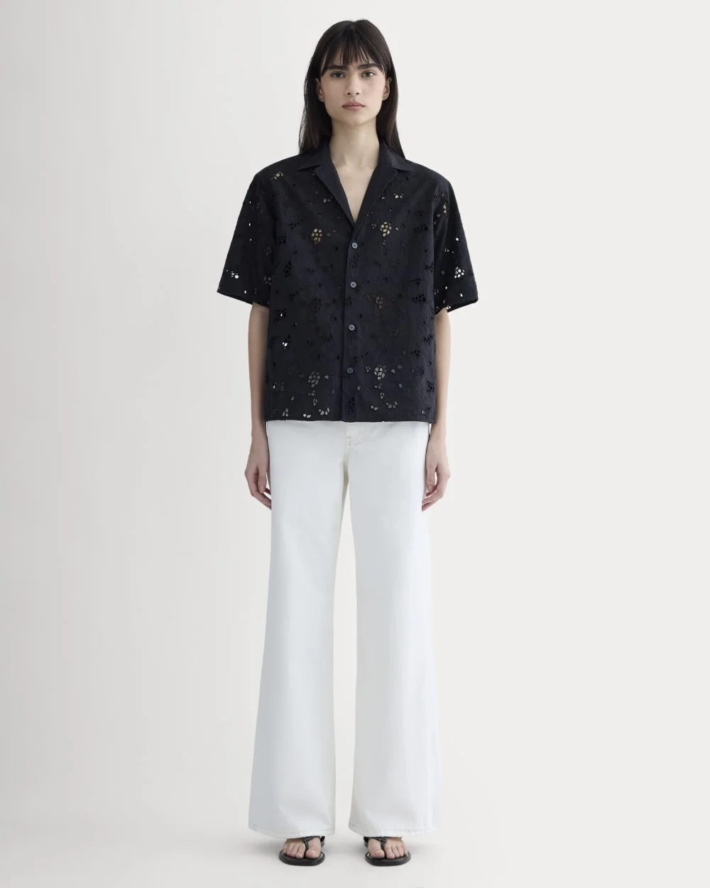 The Eyelet Camp Shirt | Black (4)