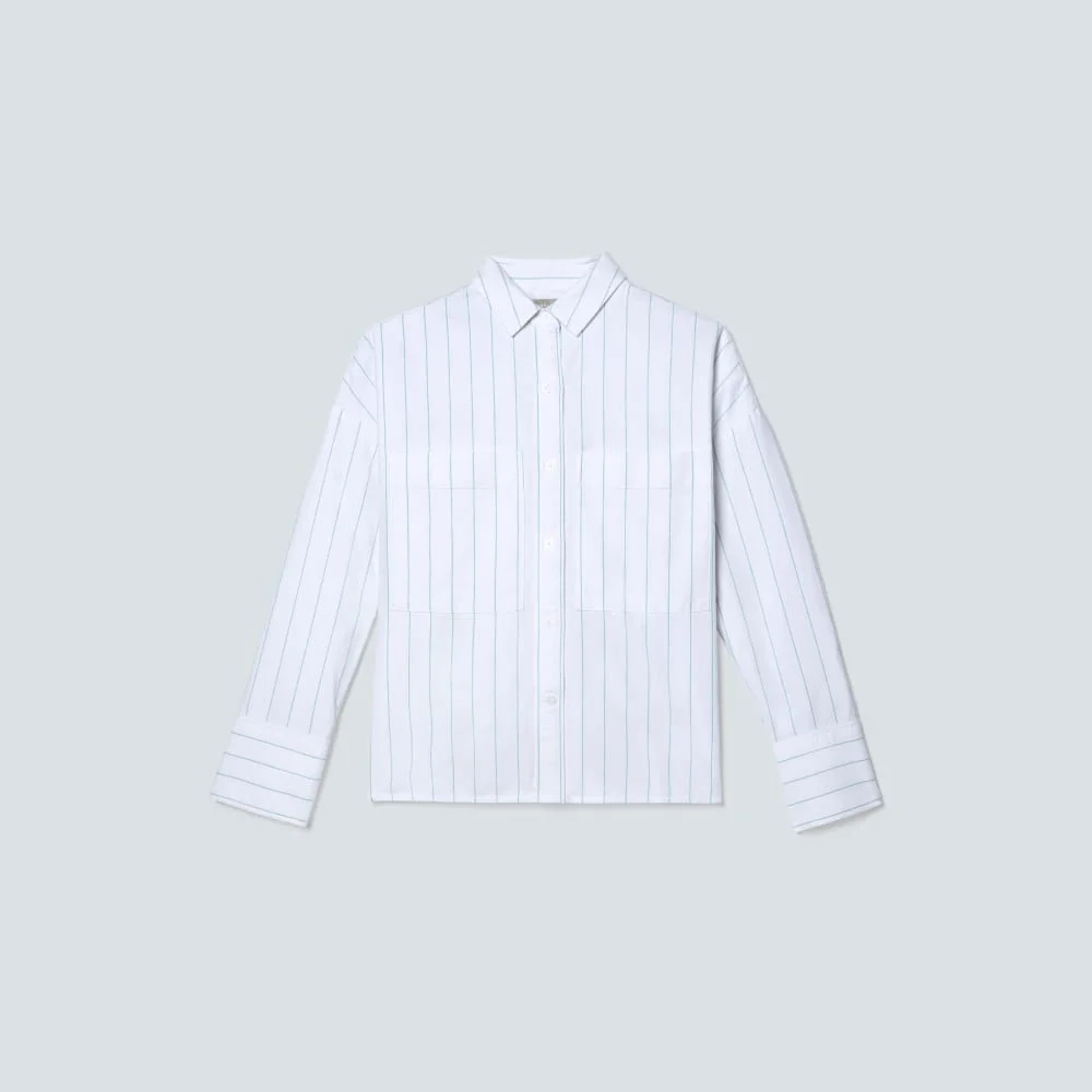 The Boxy Oxford | Mint / White