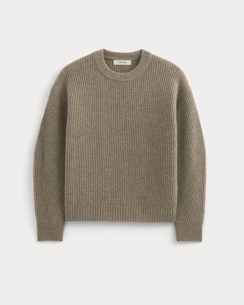The Cocoon Crew in Wool Cashmere | Light Heathered Taupe (4)