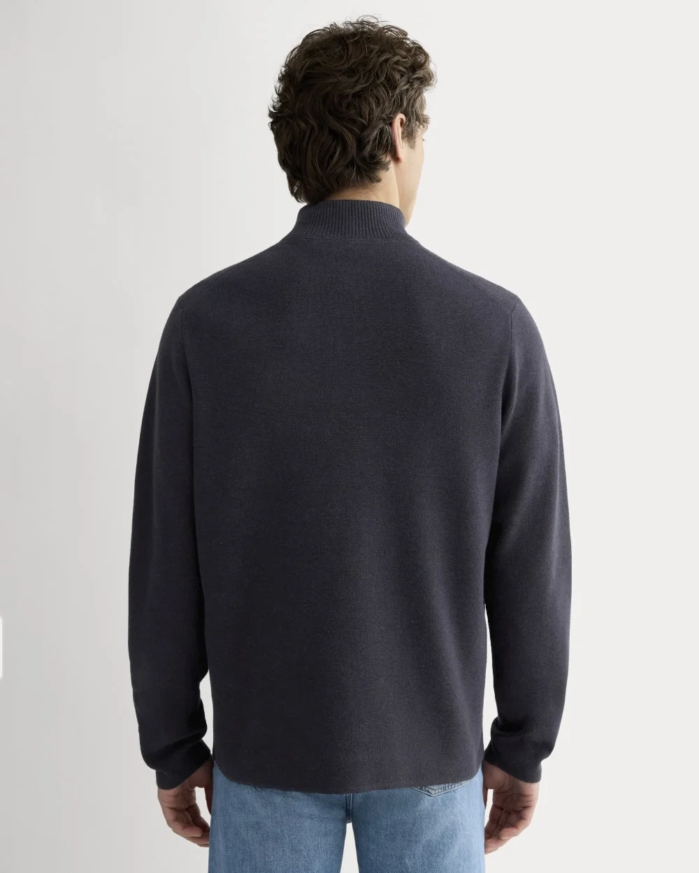 The No-Sweat Quarter-Zip | Heathered Midnight (4)