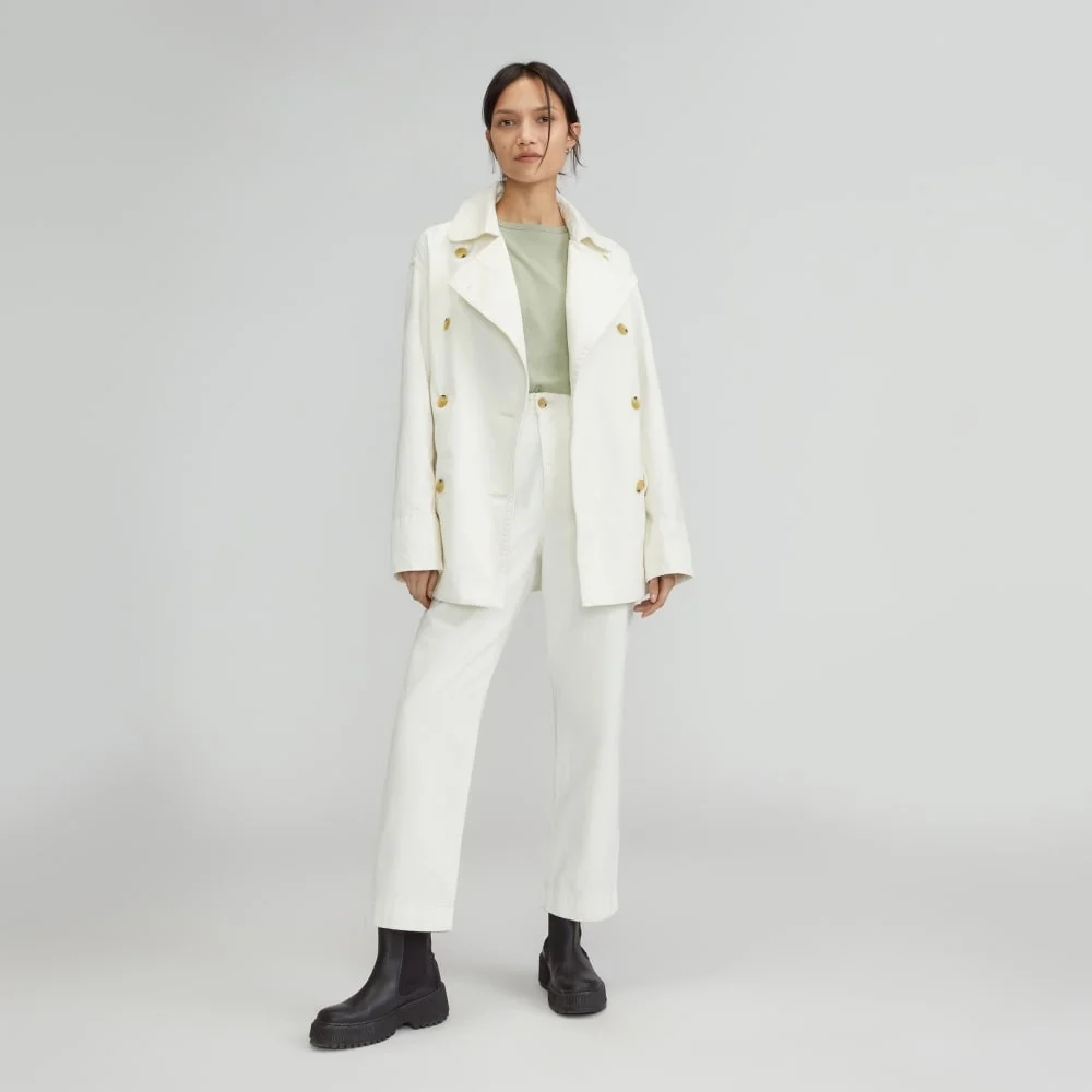 The Organic Cotton Herringbone Jacket | Bone (5)