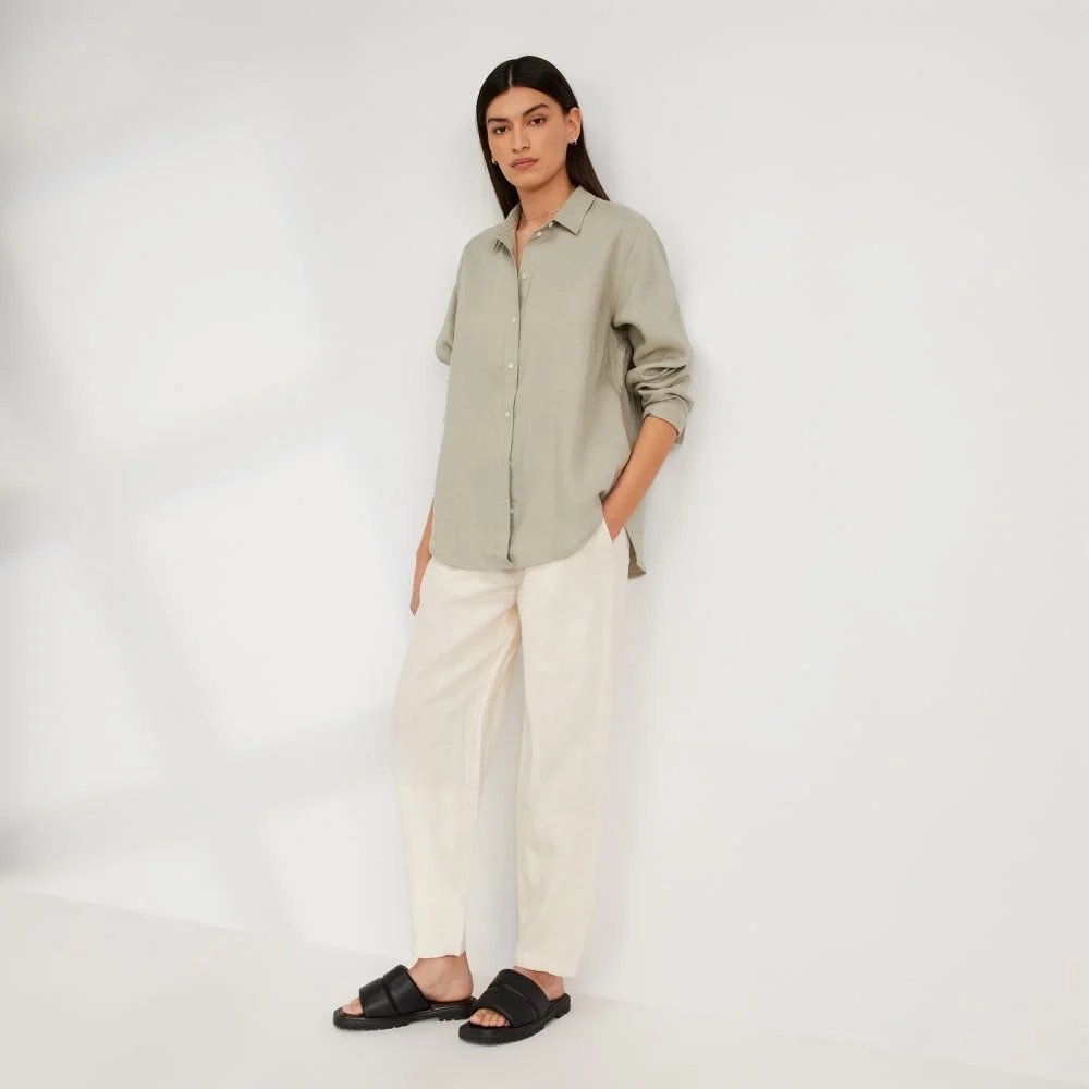 The Must-Have Shirt in Linen | Seagrass (7)