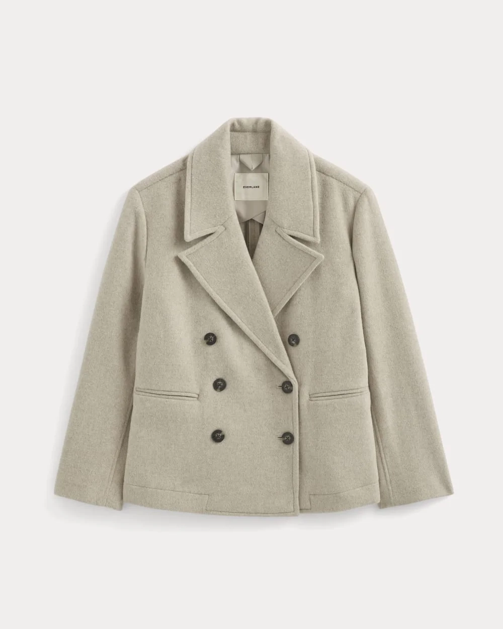 ReWool Short Peacoat | Heather Wheat (4)