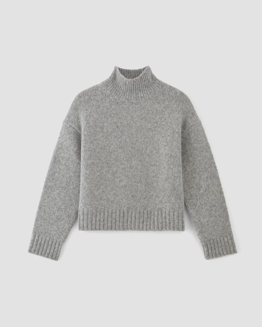 The Cloud Oversized Turtleneck | Heather Grey (6)