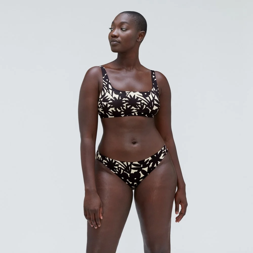 The Bikini Bottom | Black / Canvas Floral (5)