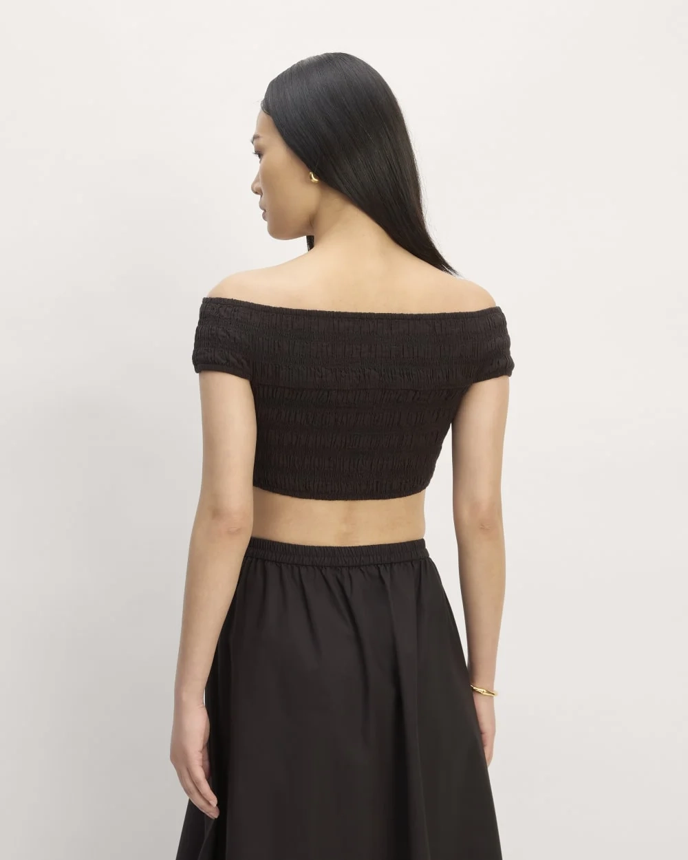 The Gauze Smock Top | Black (6)