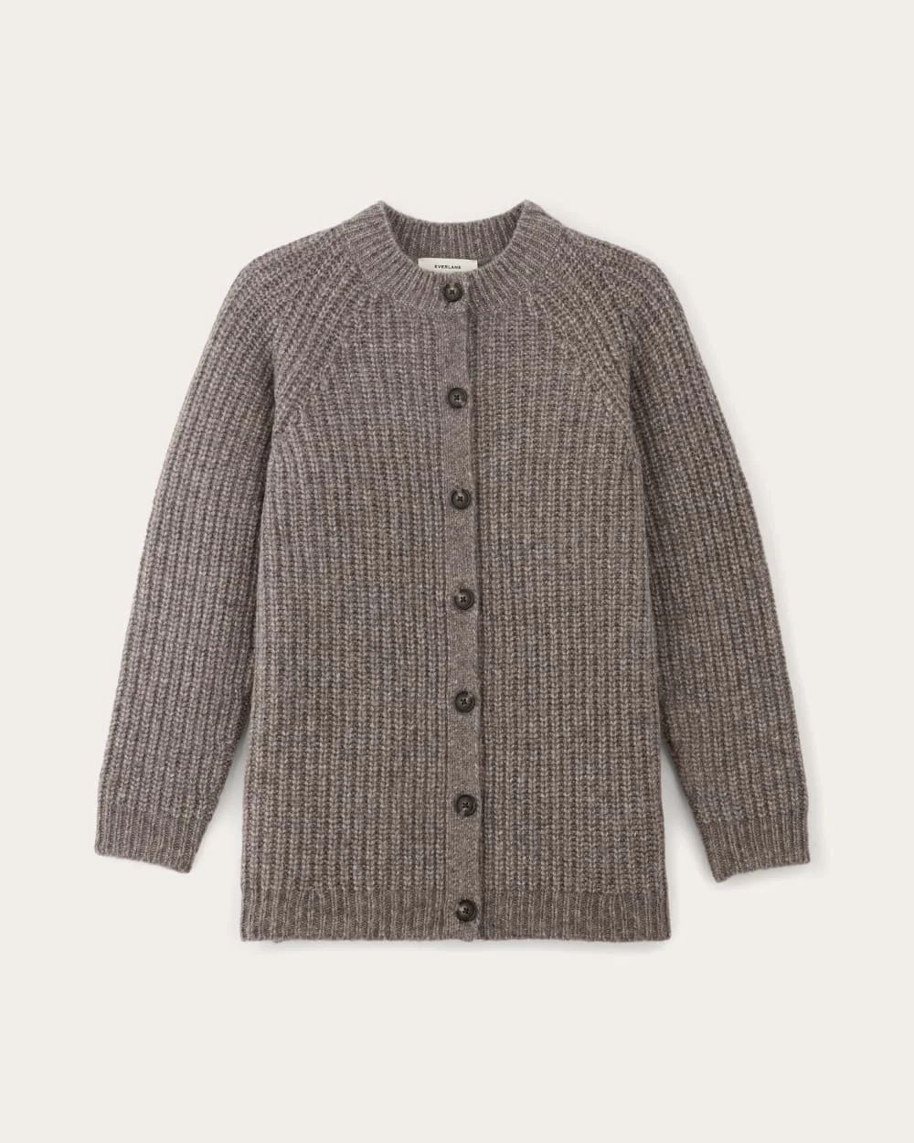 The Fisherman Cardigan in Cloud | Taupe Melange (5)
