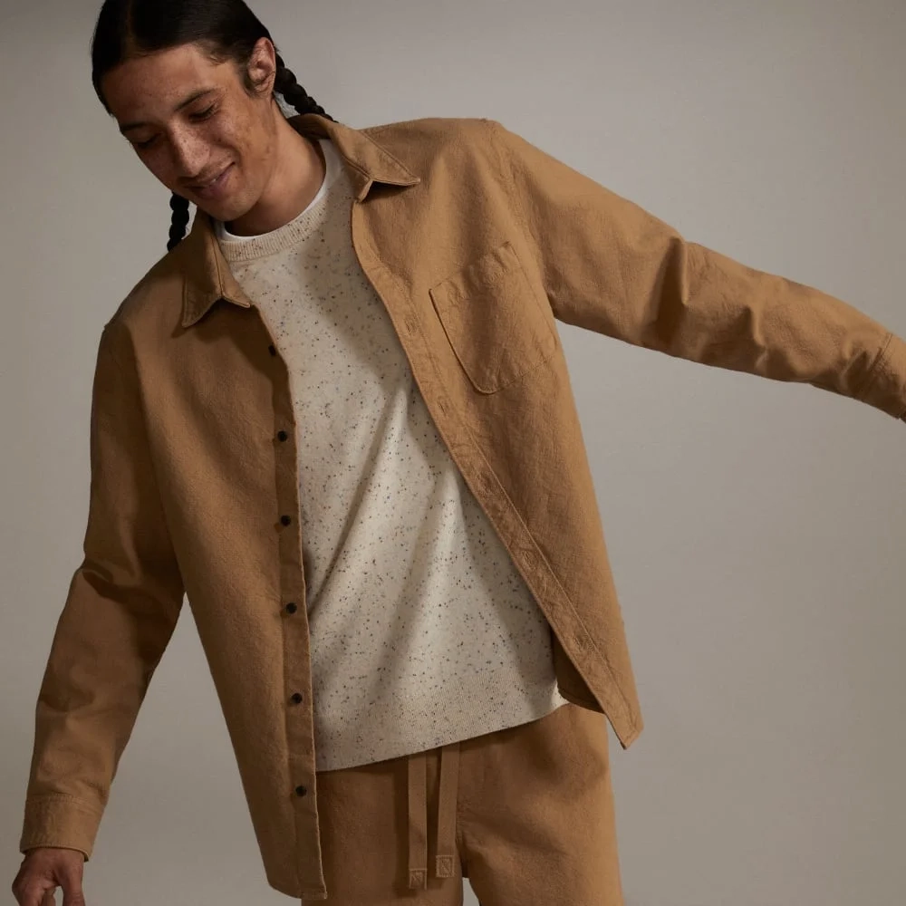 The Canvas Organic Cotton Overshirt | Cappuccino (5)