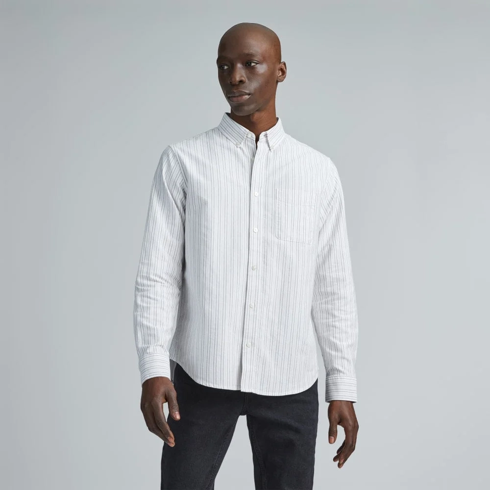 The Classic Oxford Shirt | Canvas / Mauve / Chocolate | Tall