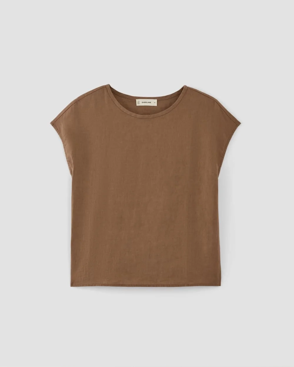 The Muscle Top in Linen | Carob Brown (6)