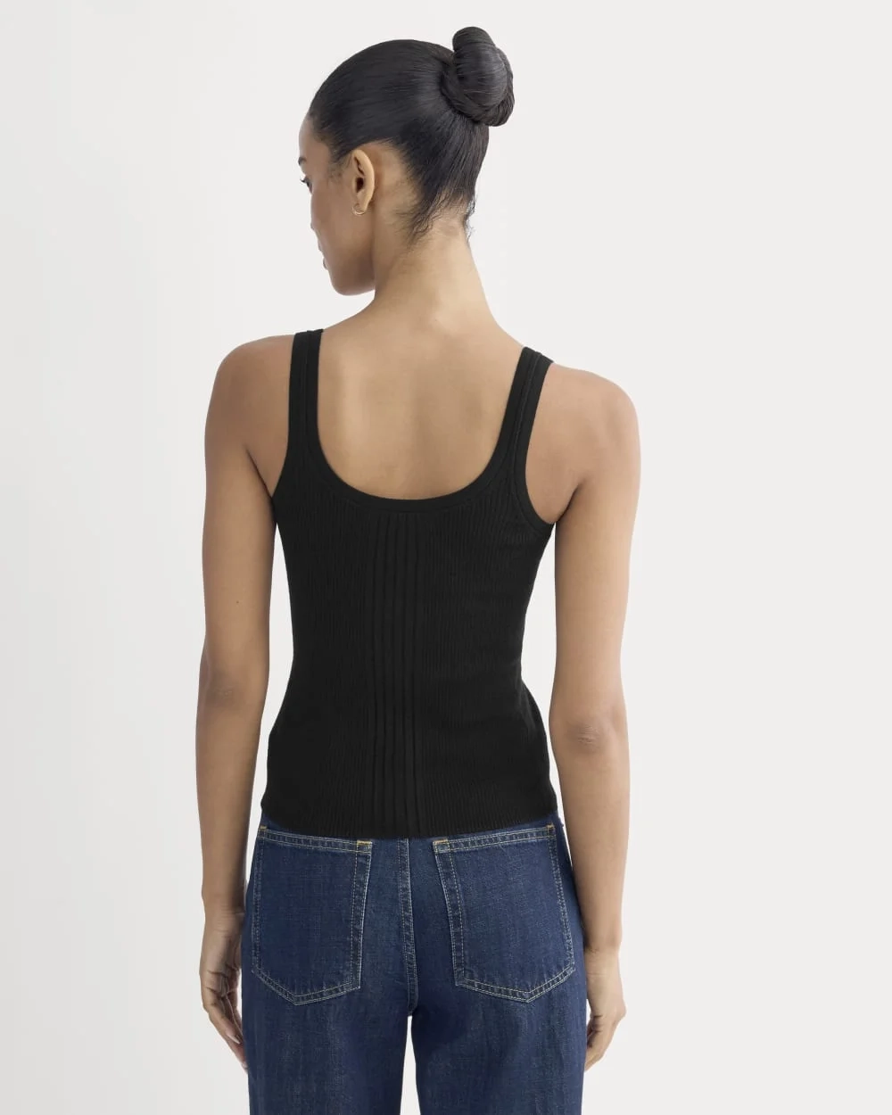 The Light Ribbed Cami in Ultrasoft Merino | Black (6)
