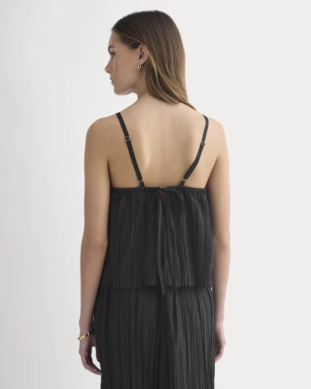 Crinkle Trapeze Tank | Black (4)