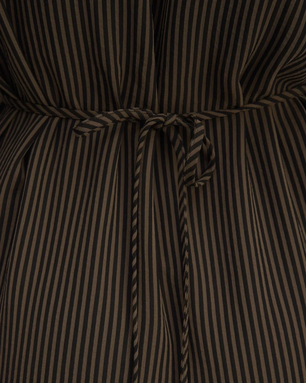 The Mini Jacquard Stripe Shirt Dress | Cocoa / Black (4)