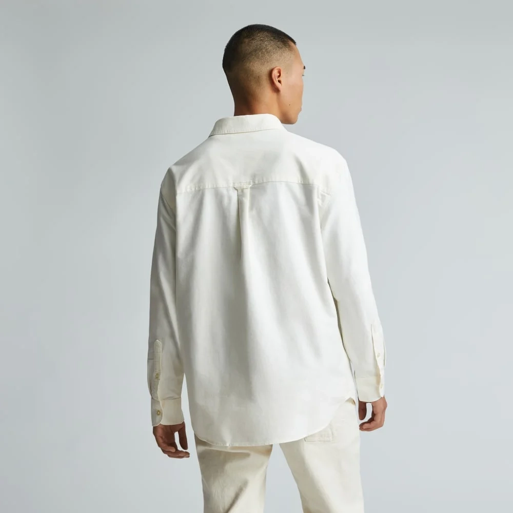 The Organic Oxford Relaxed Utility Shirt | Bone (5)