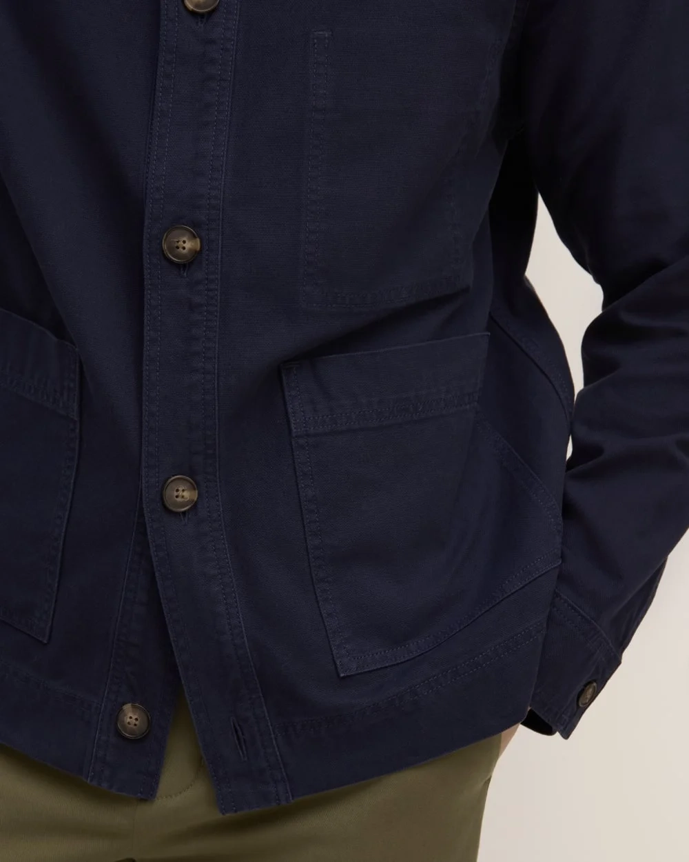 The Organic Cotton Chore Jacket | Navy (5)