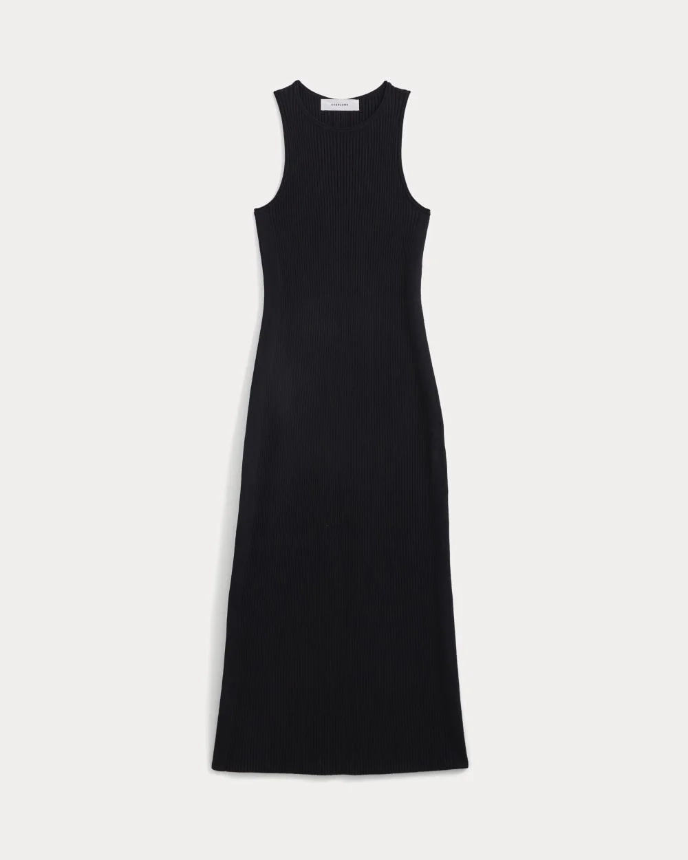 Cutaway Ribbed Midi Dress | Black (4)