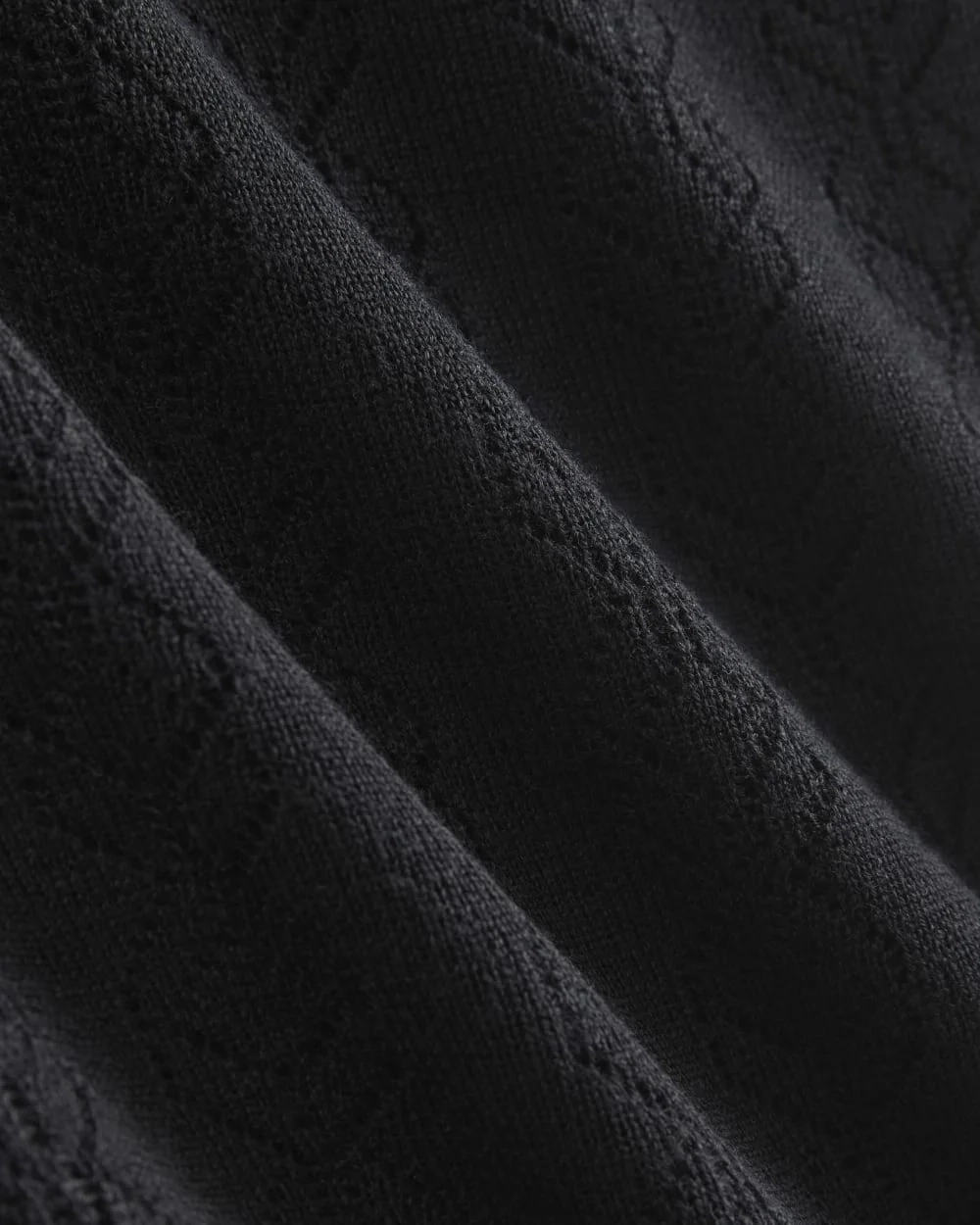 The Pointelle Crew in Ultrasoft Merino | Black (4)