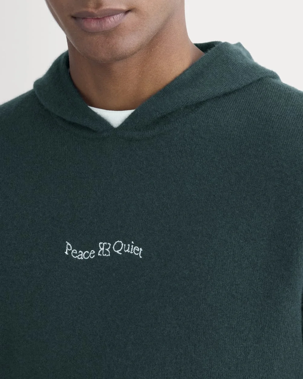 Everlane x Peace & Quiet Cashmere Hoodie | Pine (5)