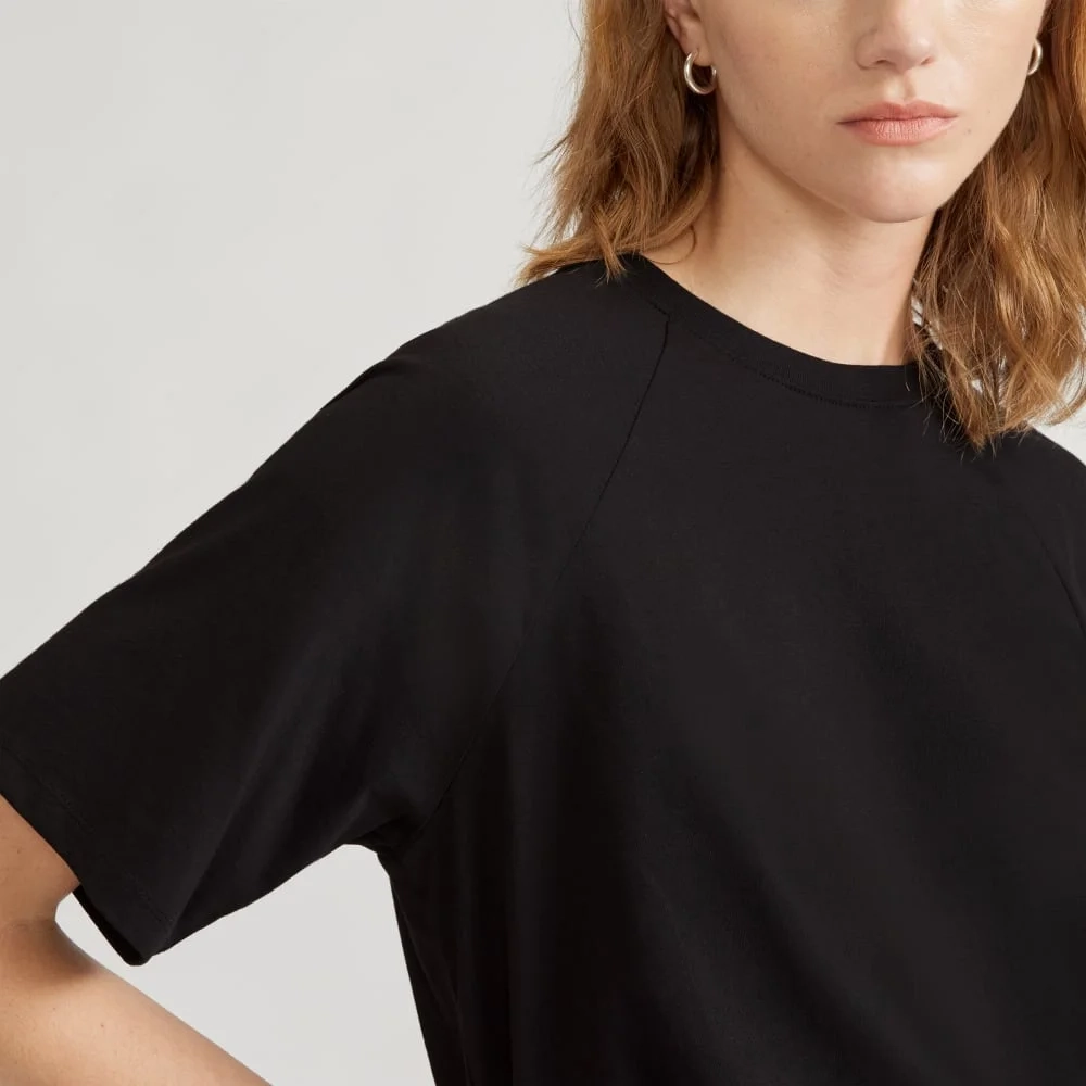 The Organic Cotton Raglan Tee | Black (2)