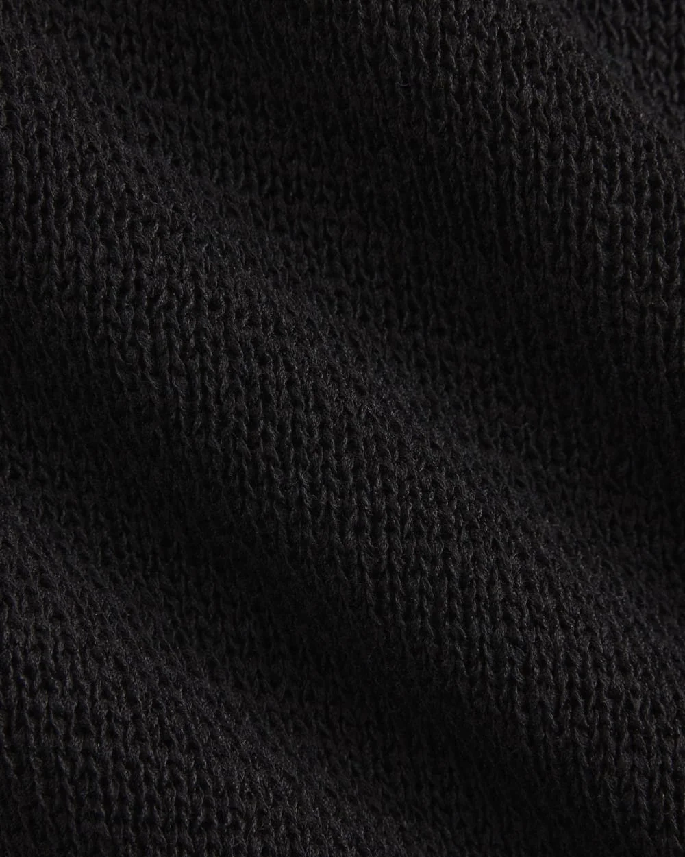 Wide-Neck Crew Sweater in Tape Yarn | Black (5)