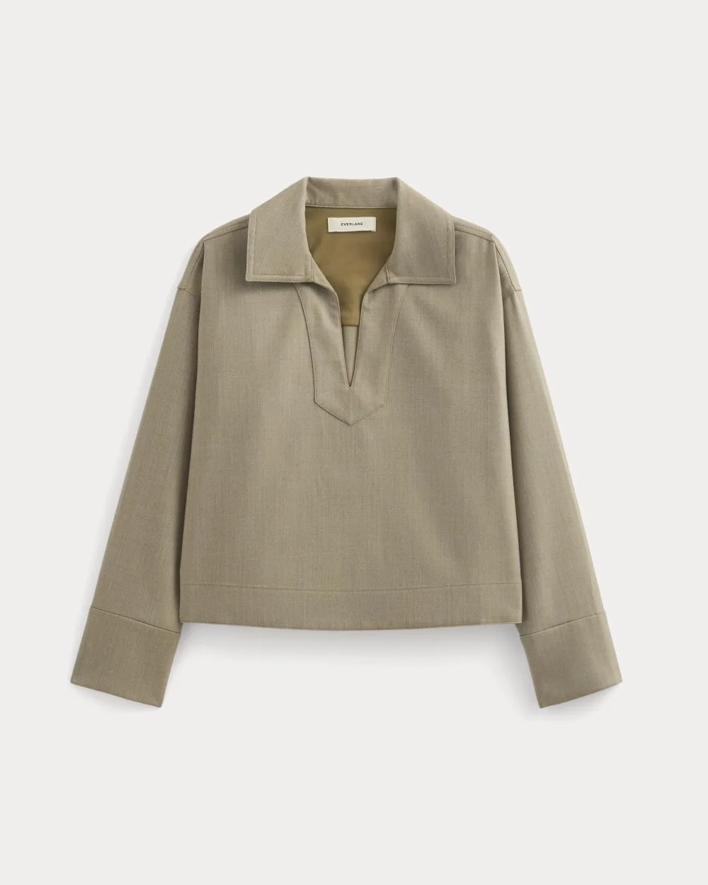Overshirt in Tailor Twill | Light Taupe (5)