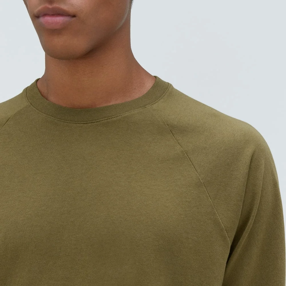 The Premium-Weight Long-Sleeve Crew | Uniform | Olive (5)
