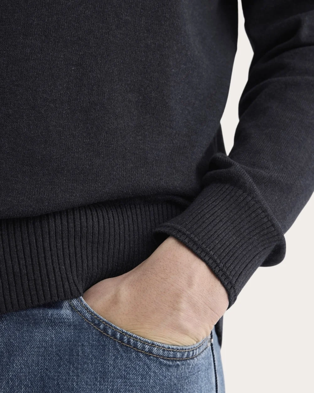 The No-Sweat Sweater | Uniform | Heathered Midnight (5)