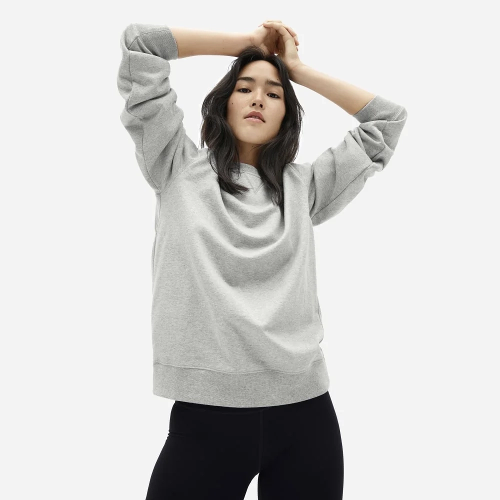 The Unisex French Terry Crew |  Heathered Grey (4)
