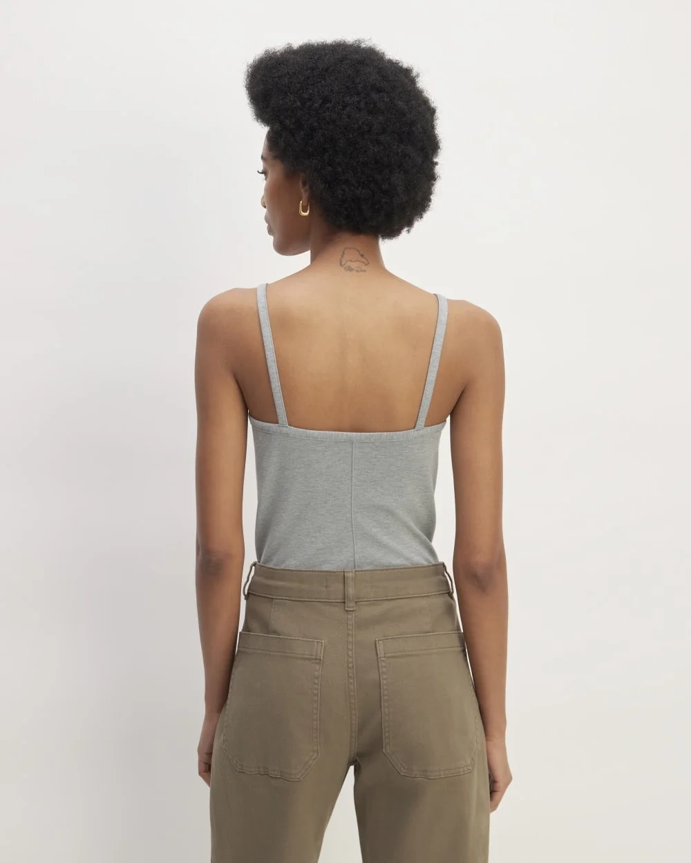 The Supima® Form Spaghetti Strap Cami | Mid Heather Grey (3)