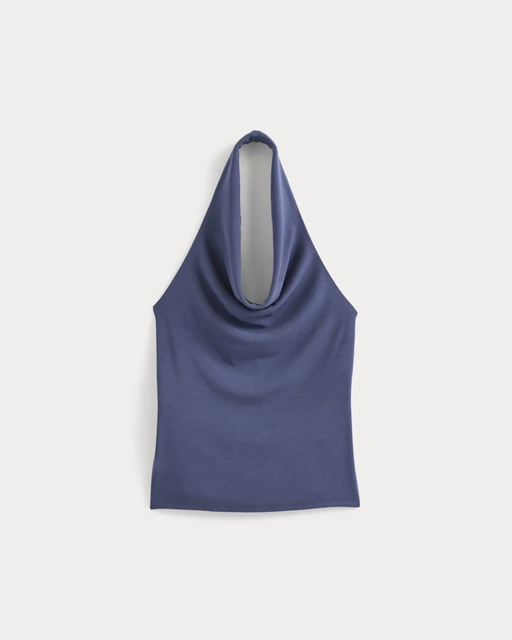 Halter Cowlneck Top in Butterknit | Washed Navy (5)
