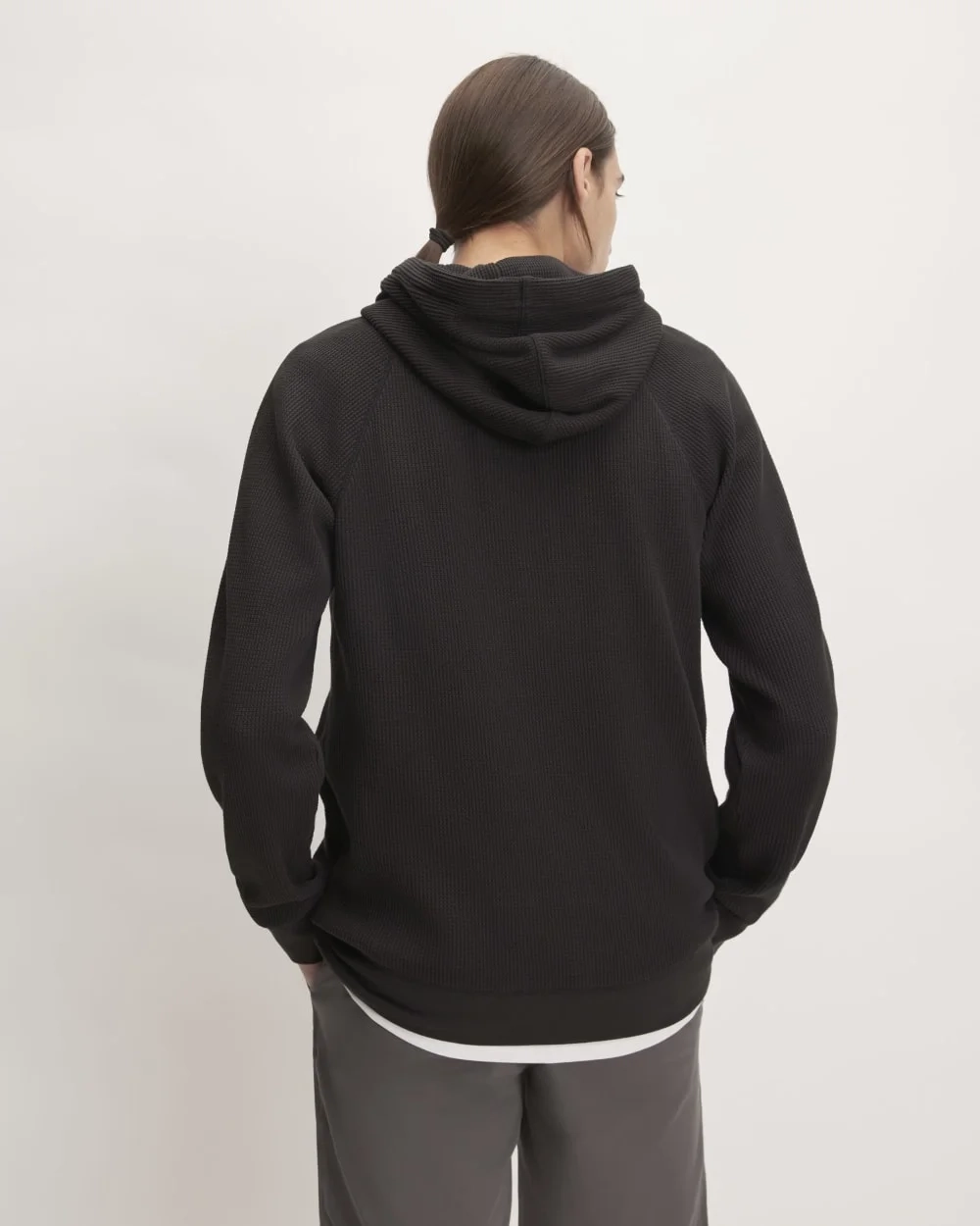 The Waffle-Knit Hoodie | Black (3)