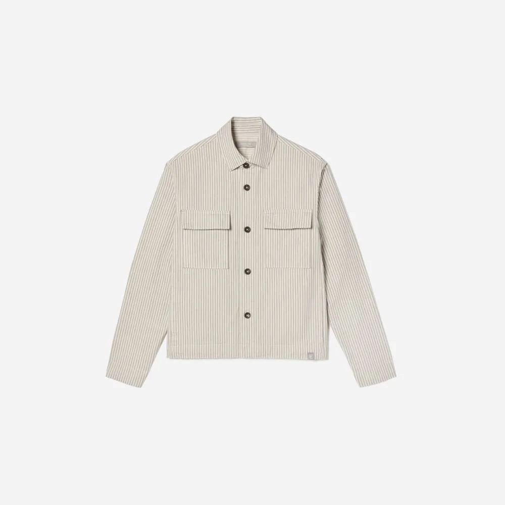 The Everyone Spring Shirt Jacket | Navy Stripe (6)
