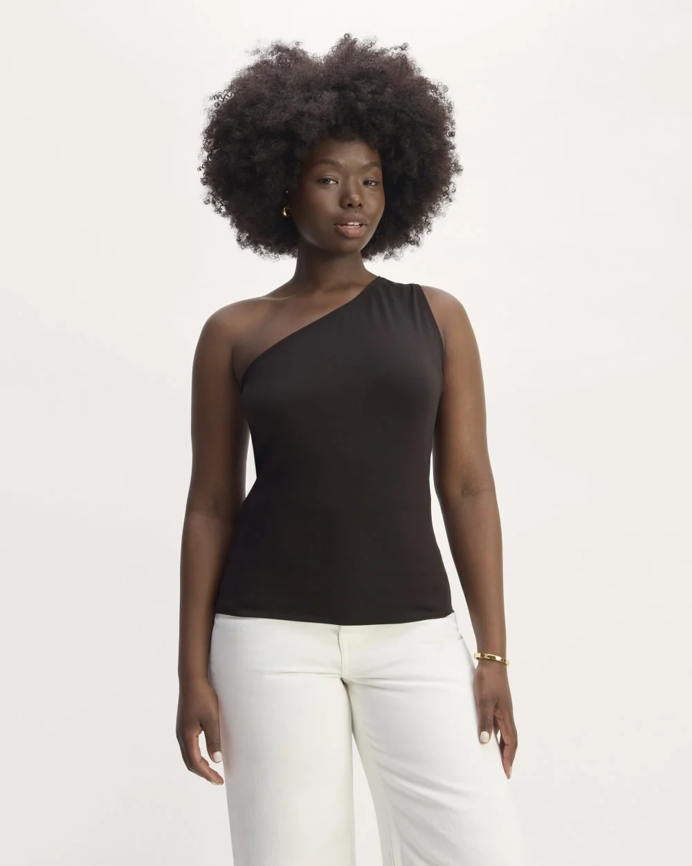 The Form One-Shoulder Tank | Black (4)
