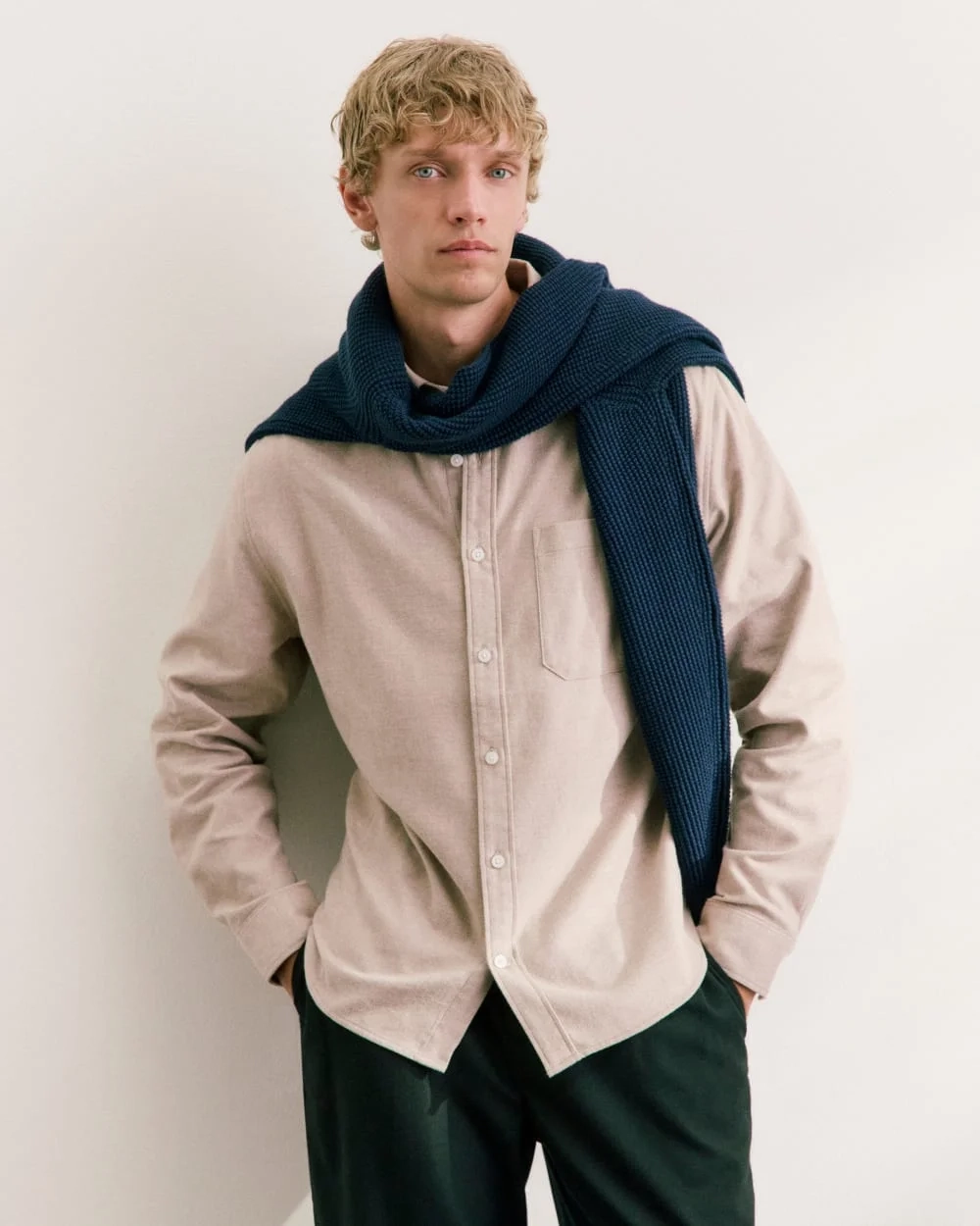 Brushed Flannel Shirt | Heathered Oatmeal (6)