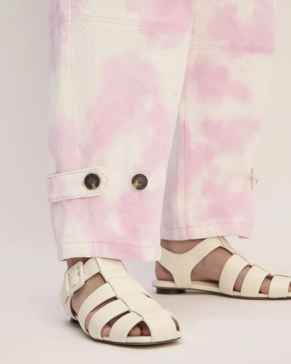 The Everlane x Marques' Almeida Canvas Oversized Barrel Pant | Pink Tie-Dye (7)