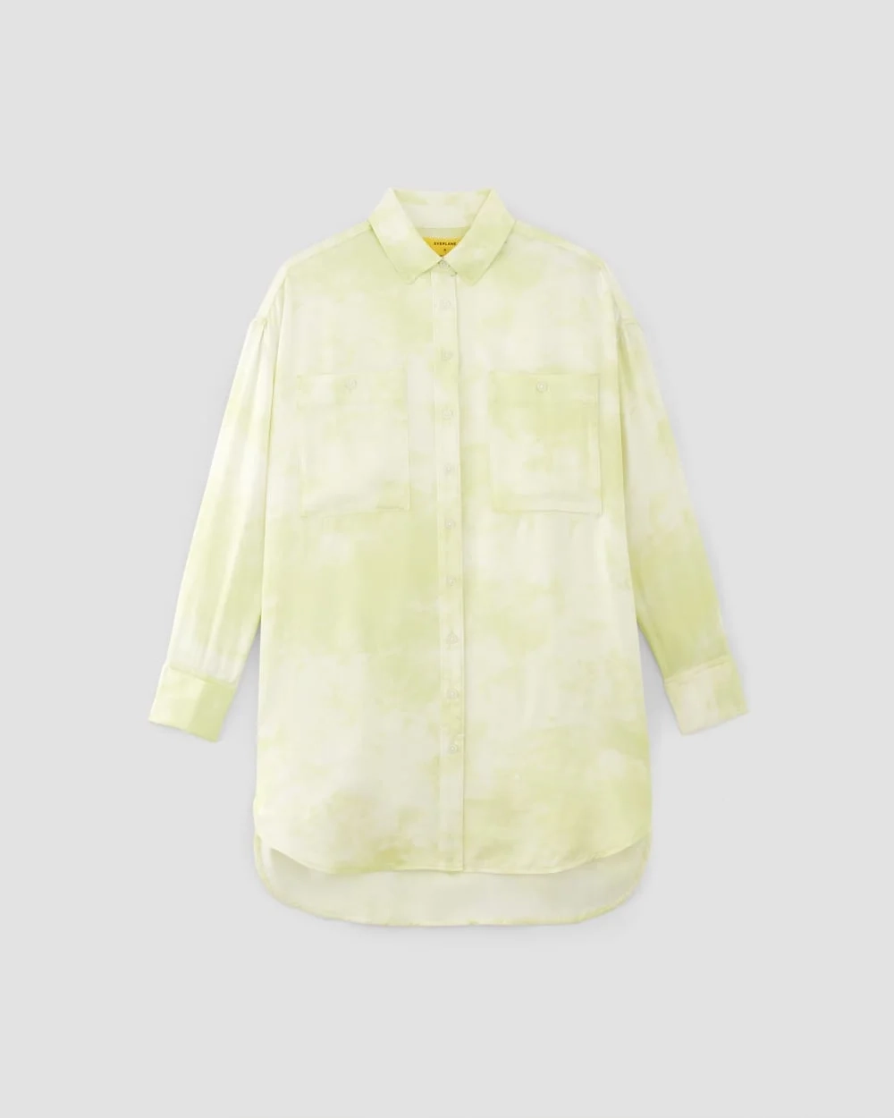 The Everlane x Marques' Almeida Satin Tie-Dye Shirt | Seafoam Tie-Dye (5)
