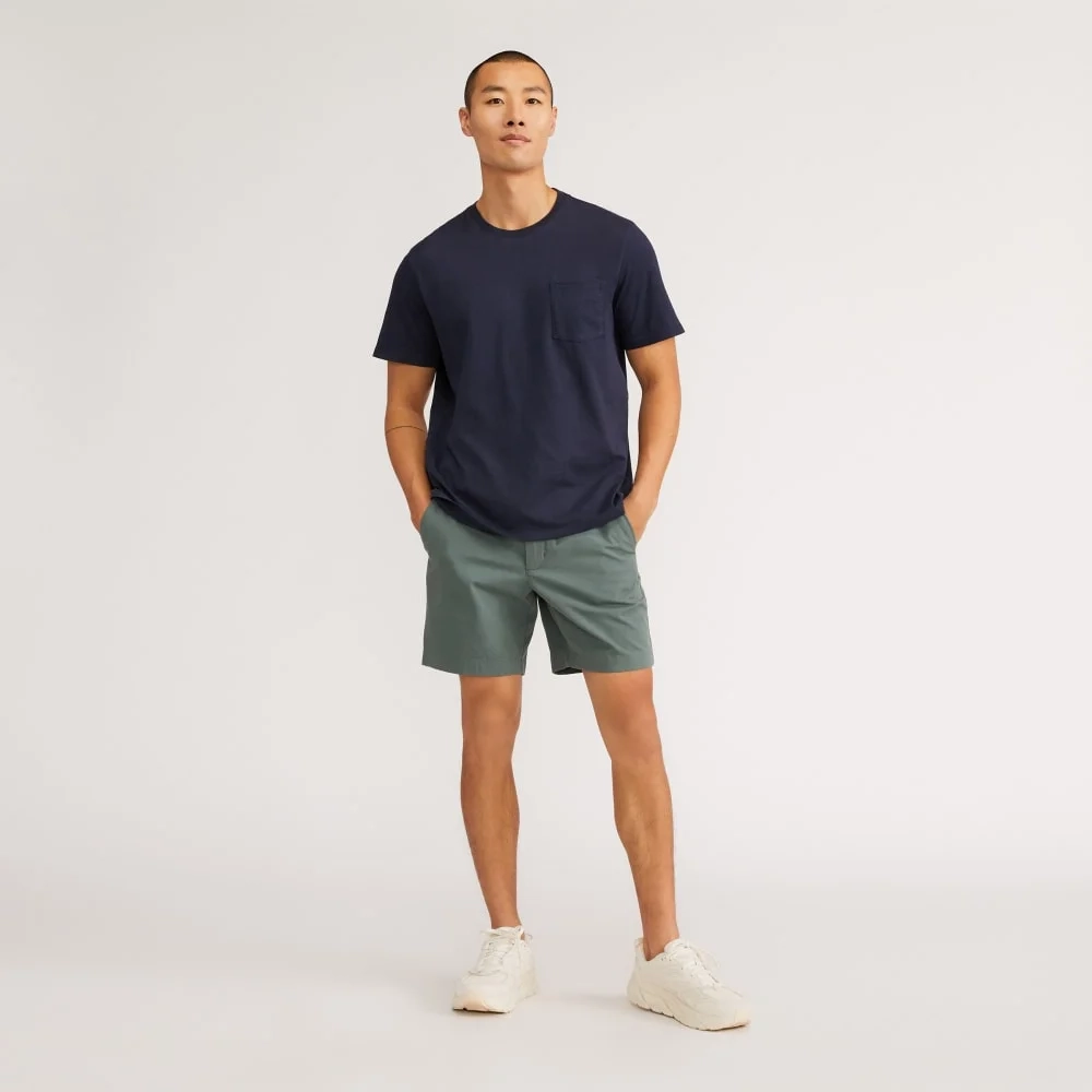 The Pull-On Performance Chino Short | Green Balsam (5)